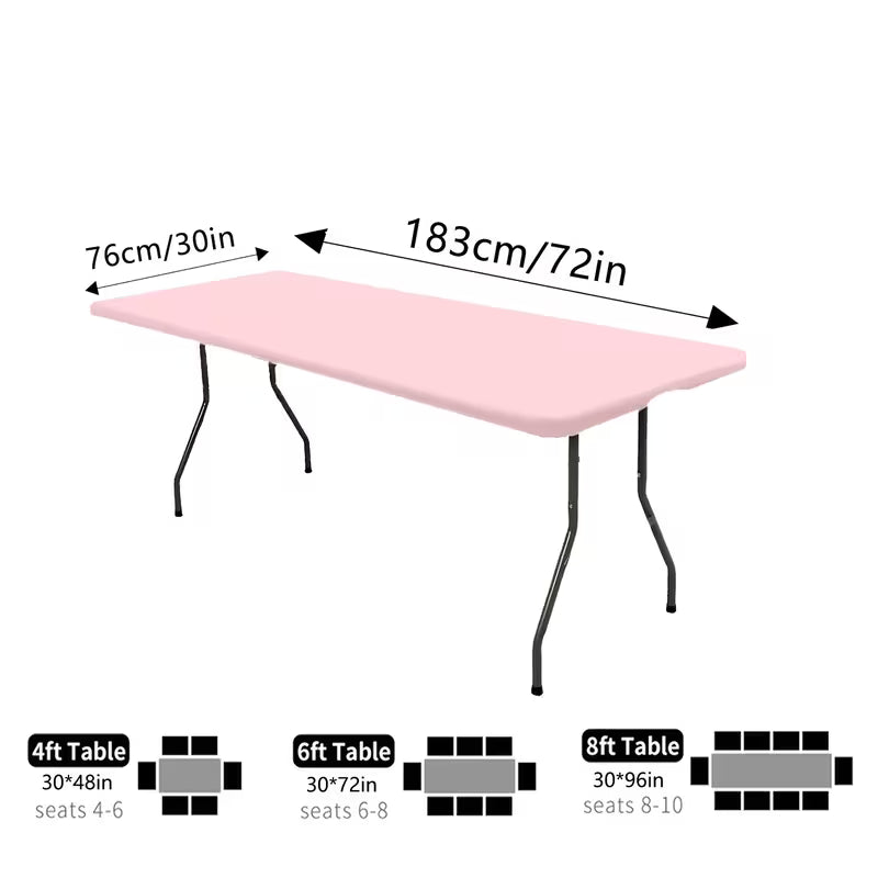 Pink Stretch Fitted Tablecloth