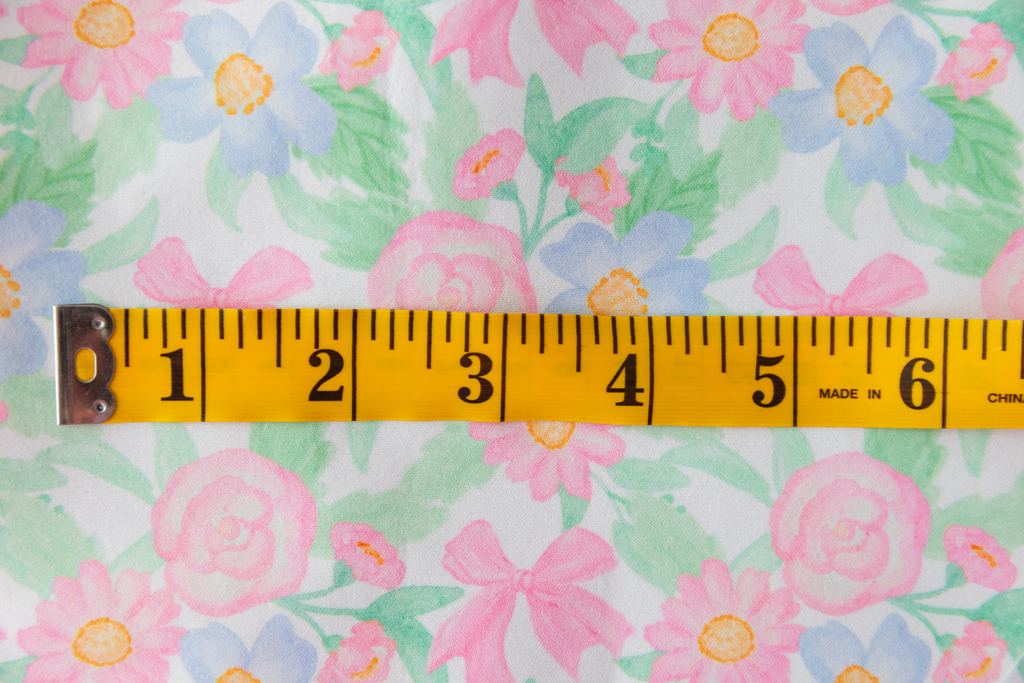 Pastel Garden Floral Appliqué Fabric by the Yard | Ready to Ship