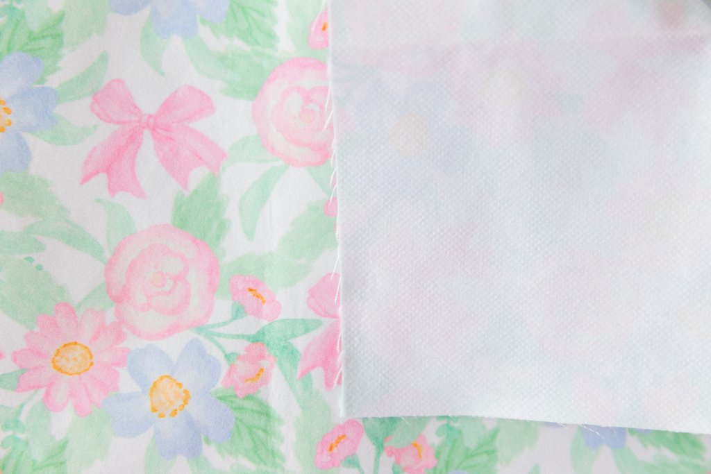 Pastel Garden Floral Appliqué Fabric by the Yard | Ready to Ship