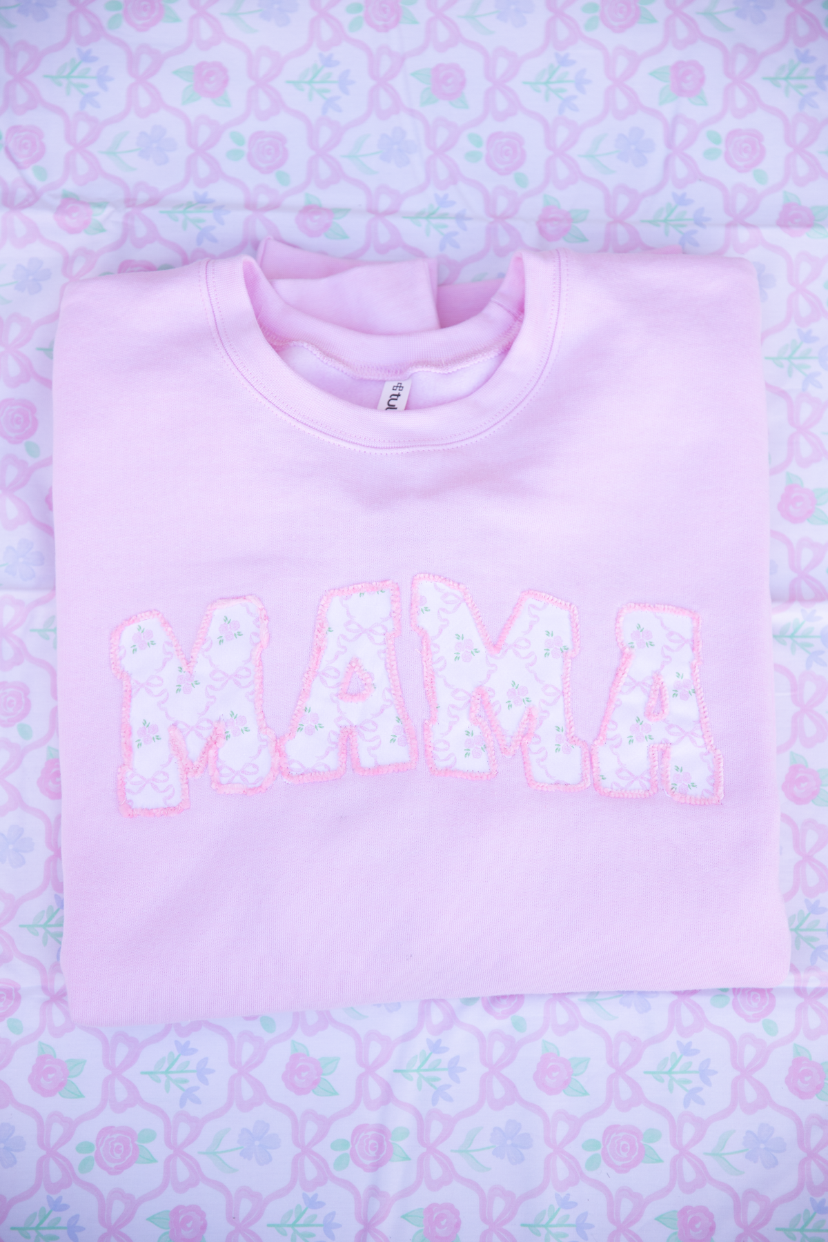 Hand Lettered Mama SVG Cut File | Preppy Appliqué Lettering Design