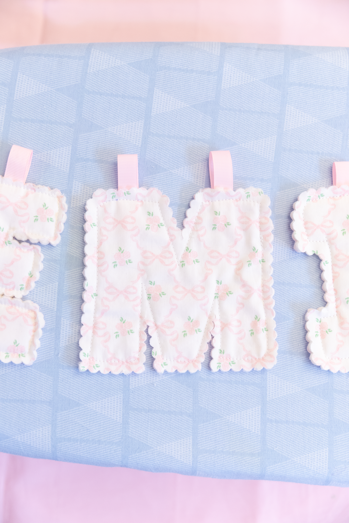 Custom Fabric Name Banner | Personalized Fabric Letter Garland
