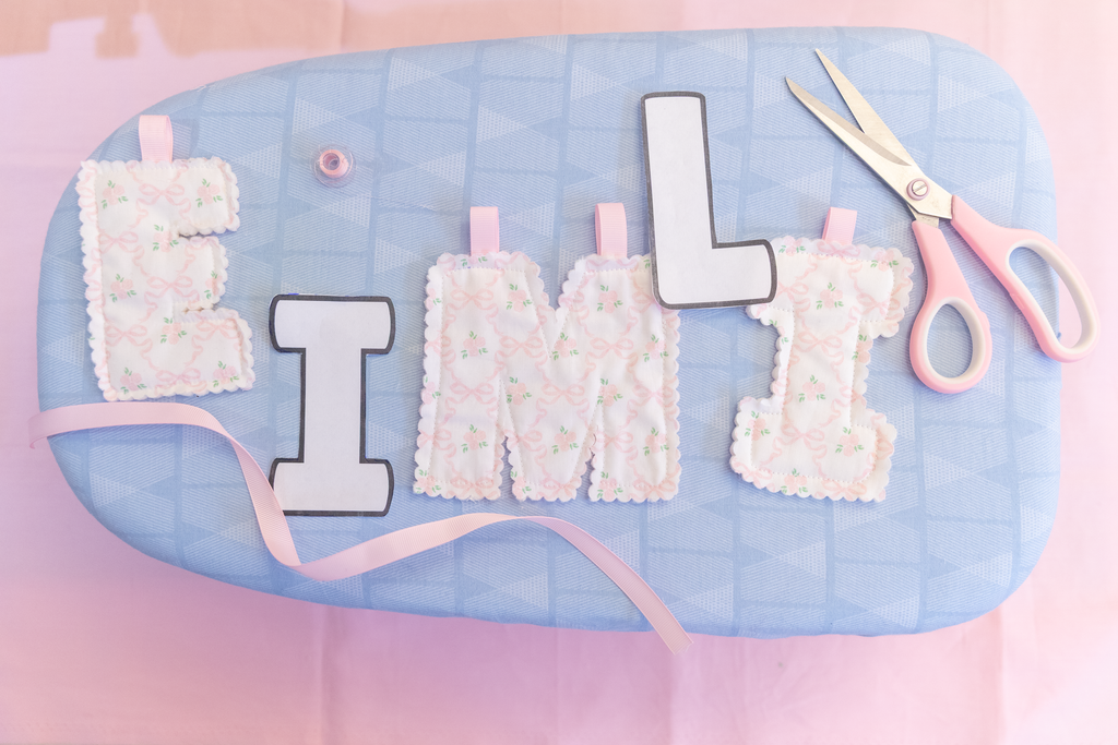 Custom Fabric Name Banner | Personalized Fabric Letter Garland