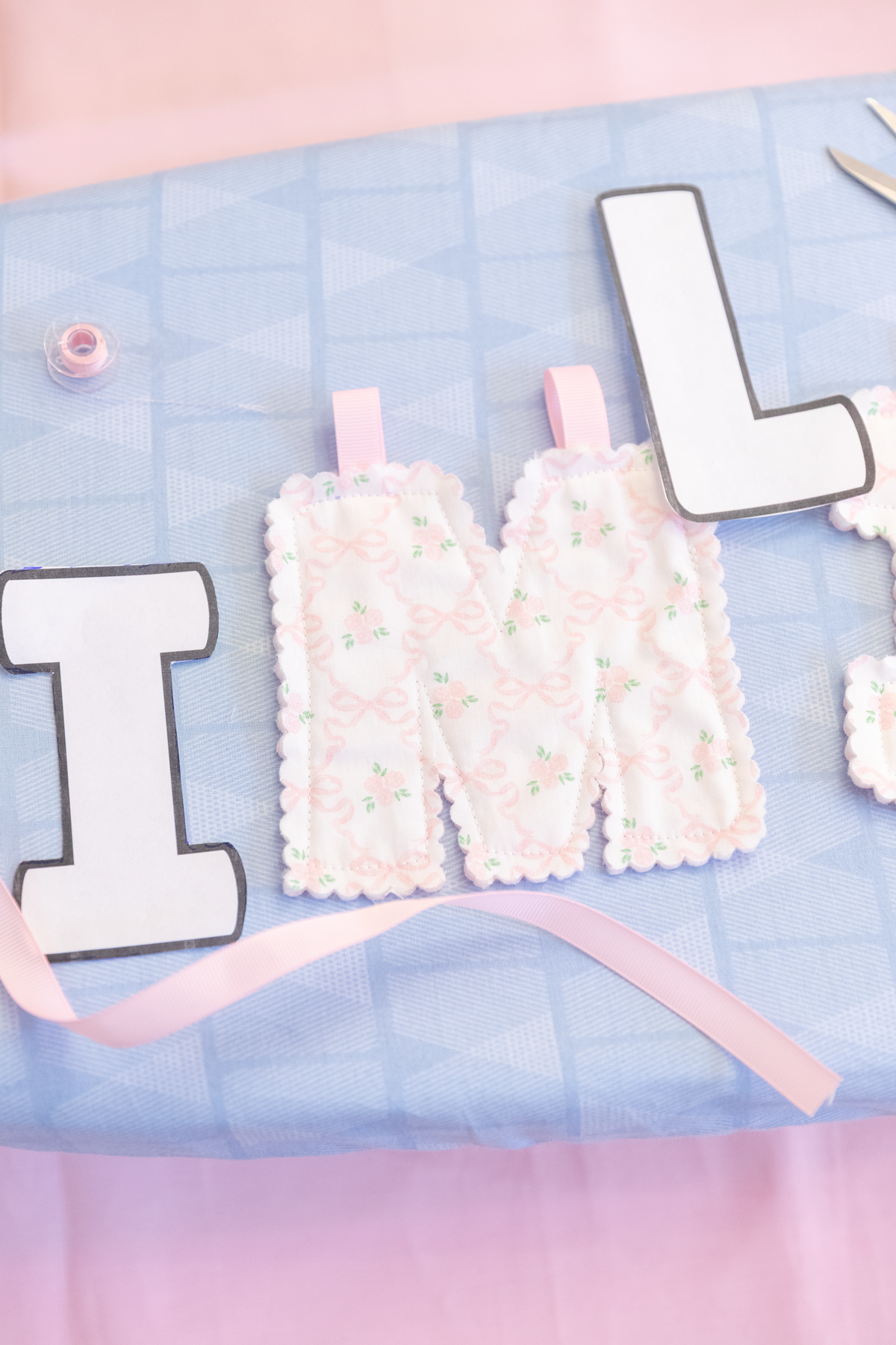 Fabric Letter Banners Printable | 8.5x11 PDF & PNG Files | Instant Digital Download