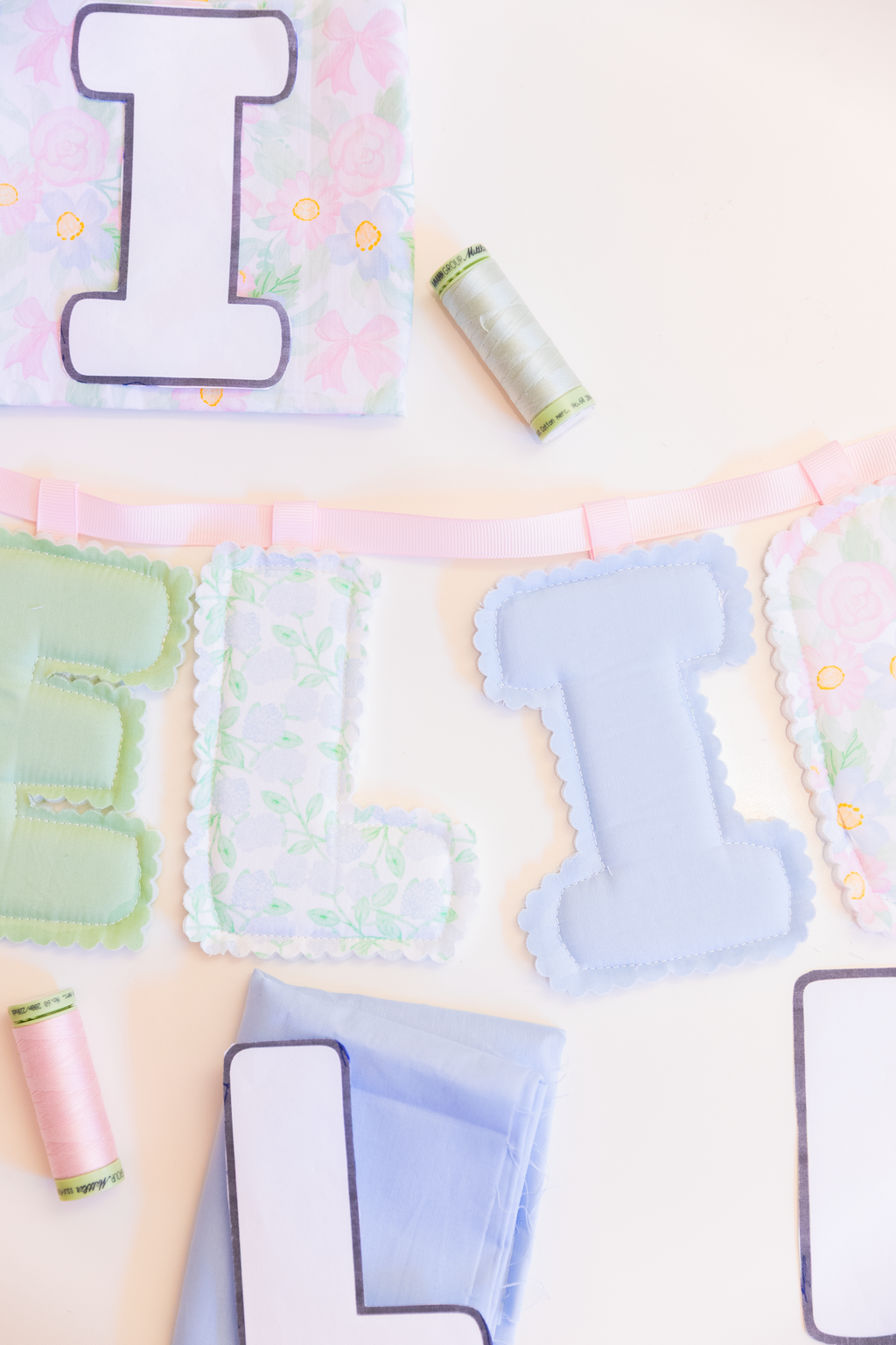 Custom Fabric Name Banner | Personalized Fabric Letter Garland