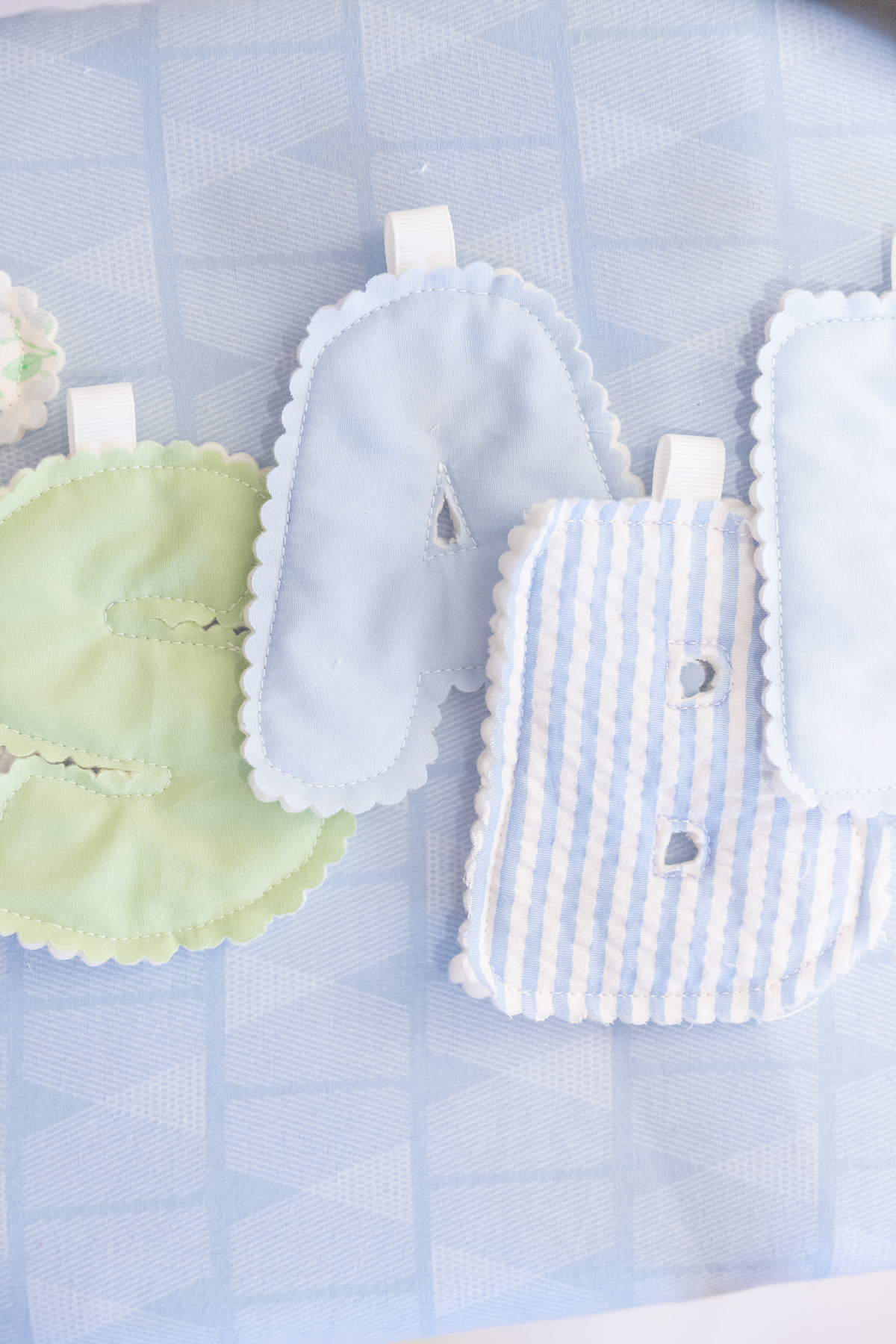 Custom Fabric Name Banner | Personalized Fabric Letter Garland