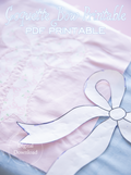 Coquette Bow Printable Appliqué Template | PDF Digital Download