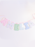 Custom Fabric Name Banner | Personalized Fabric Letter Garland