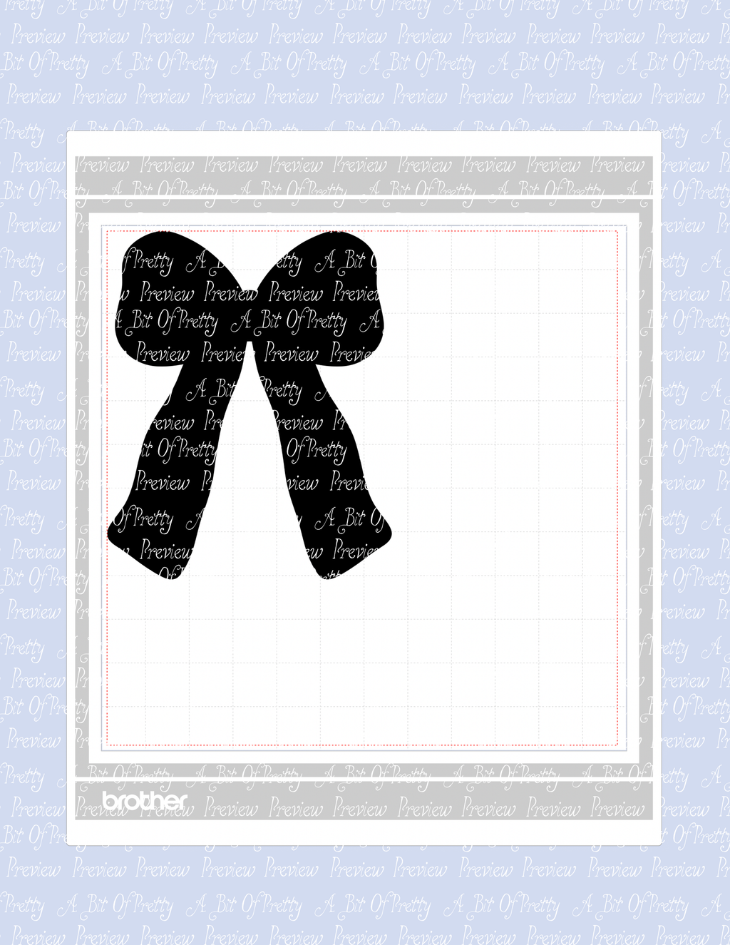 Coquette Bow Cut File for Raw-Edge Appliqué | Digital Download