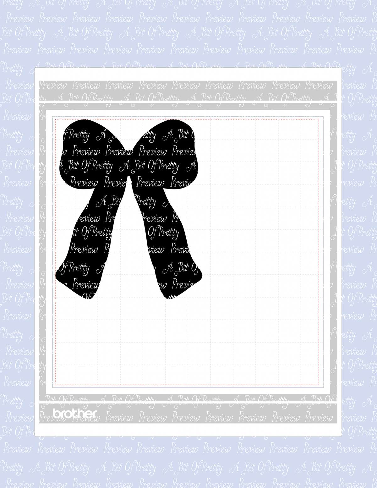 Coquette Bow Cut File for Raw-Edge Appliqué | Digital Download