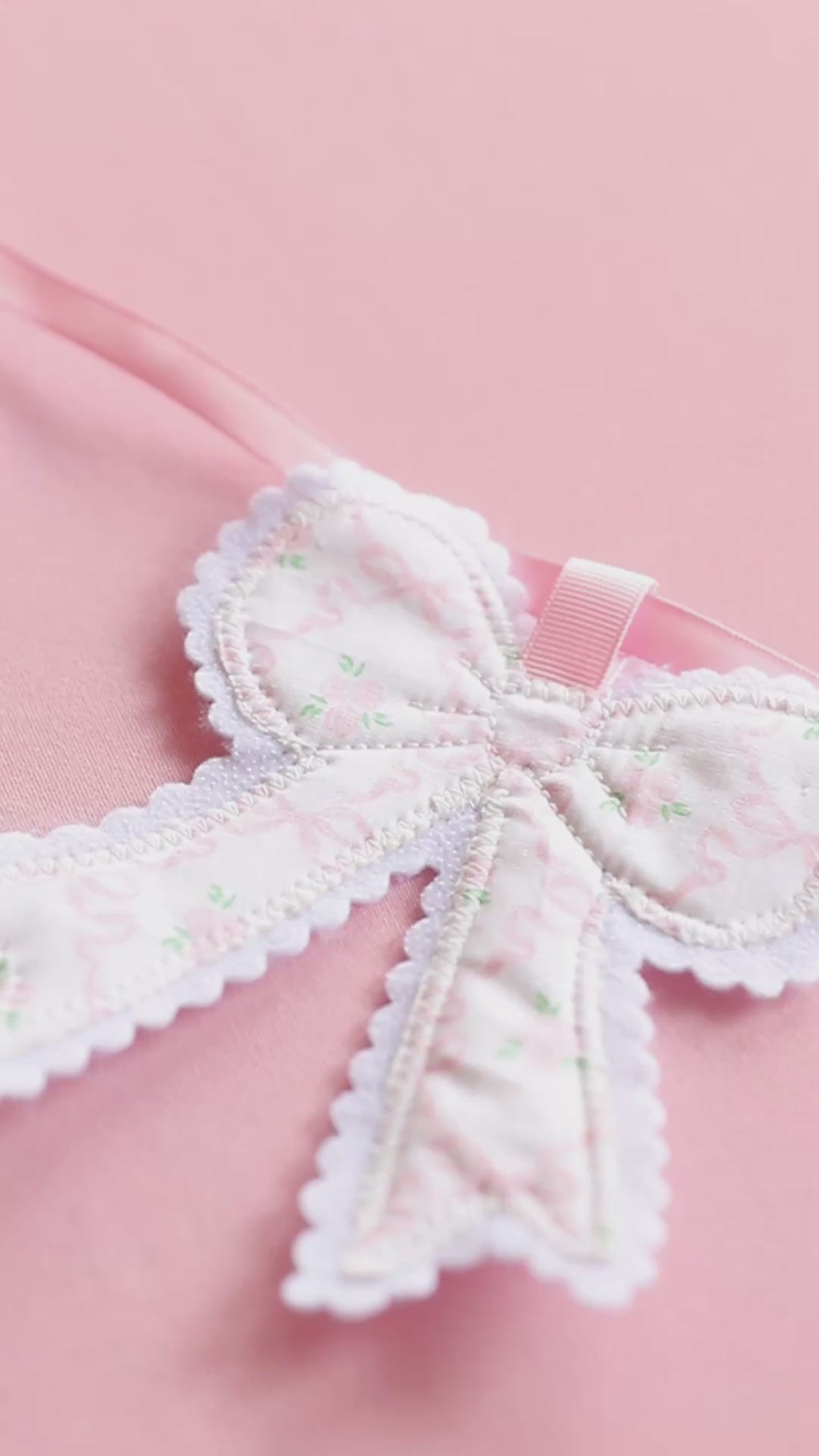 Pretty Pumpkin Patch Banner – Handmade Fabric Pumpkin & Bow Fall Garland