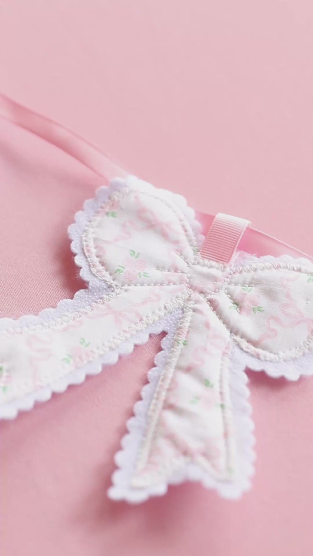 Pretty Pumpkin Patch Banner – Handmade Fabric Pumpkin & Bow Fall Garland